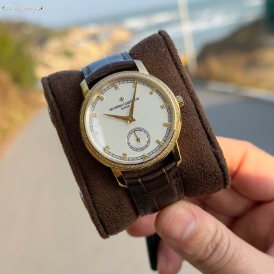 Vacheron Constantin Patrimony 2824 Movement 38mm Italian Calfskin Leather Strap Gold Markers Watch